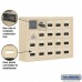 Salsbury Cell Phone Storage Locker - with Front Access Panel - 4 Door High Unit (5 Inch Deep Compartments) - 20 A Doors (19 usable) - Sandstone - Surface Mounted - Resettable Combination Locks